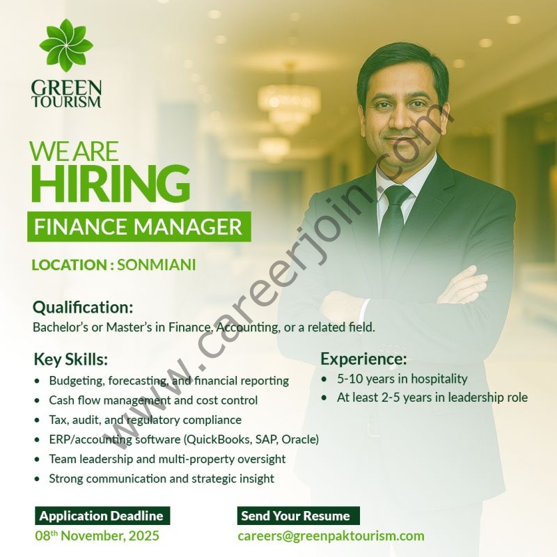 Green Tourism Jobs Finance Manager 6 Green Tourism