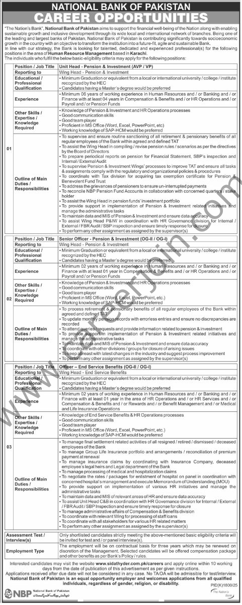 National Bank Pakistan NBP Jobs 23 November 2025 Express Tribune 481x1200 1