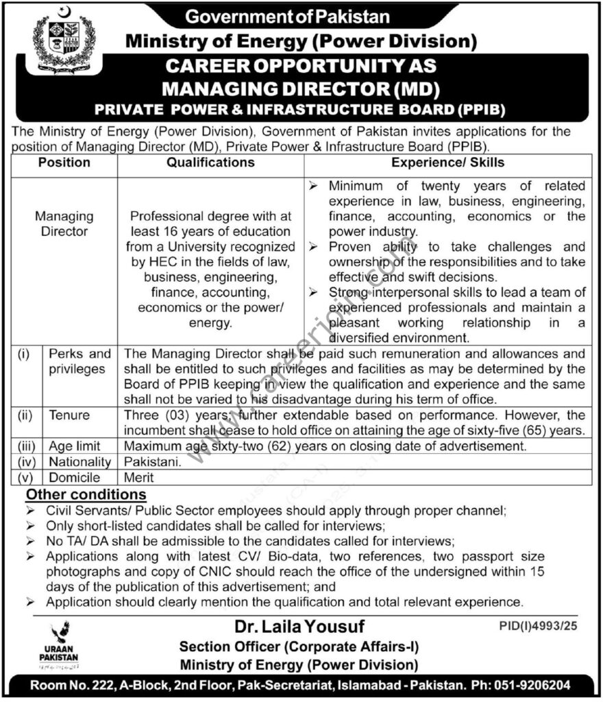 Ministry of Energy Power Divison Jobs 17 December 2025 Express Tribune 1325x1536 1