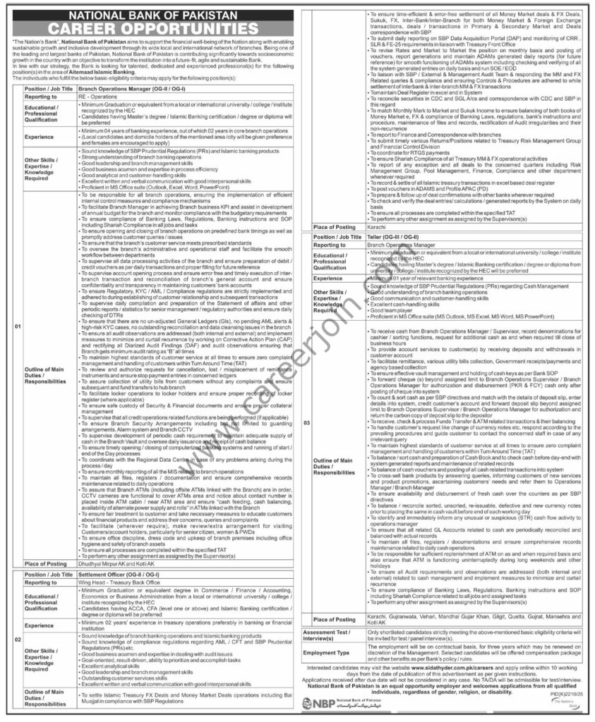 National Bank Pakistan NBP Jobs 28 December 2025 Express Tribune 1264x1536 1