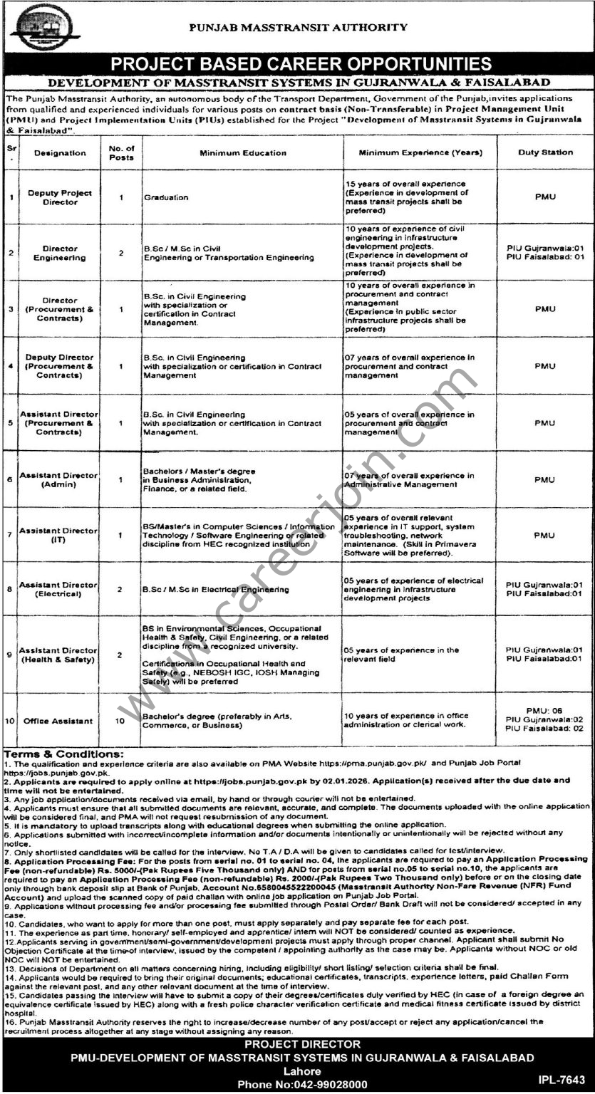 Punjab Masstransit Authority Jobs 18 December 2025 Express Tribune 835x1536 1
