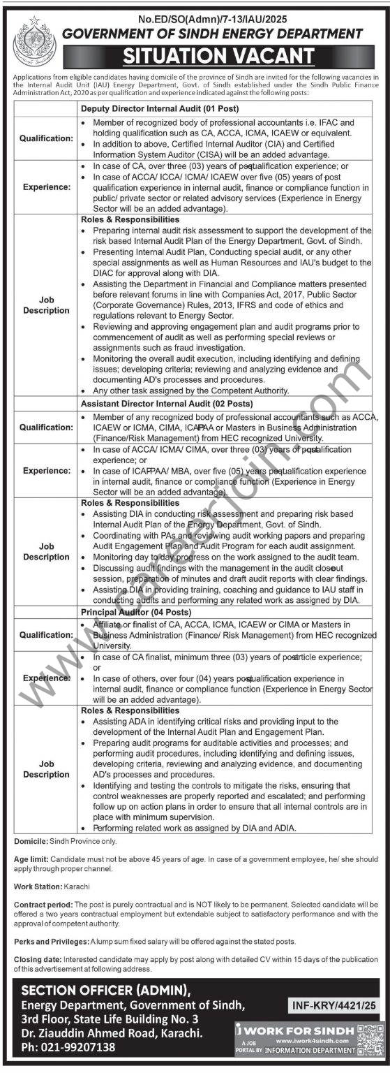 Sindh Energy Department Jobs 21 December 2025 Express Tribune 559x1536 1