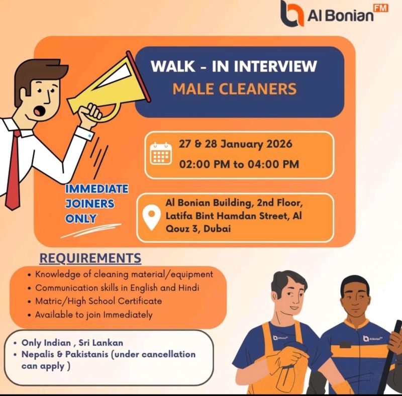 Al Bonian FM Walk in Interview in Dubai