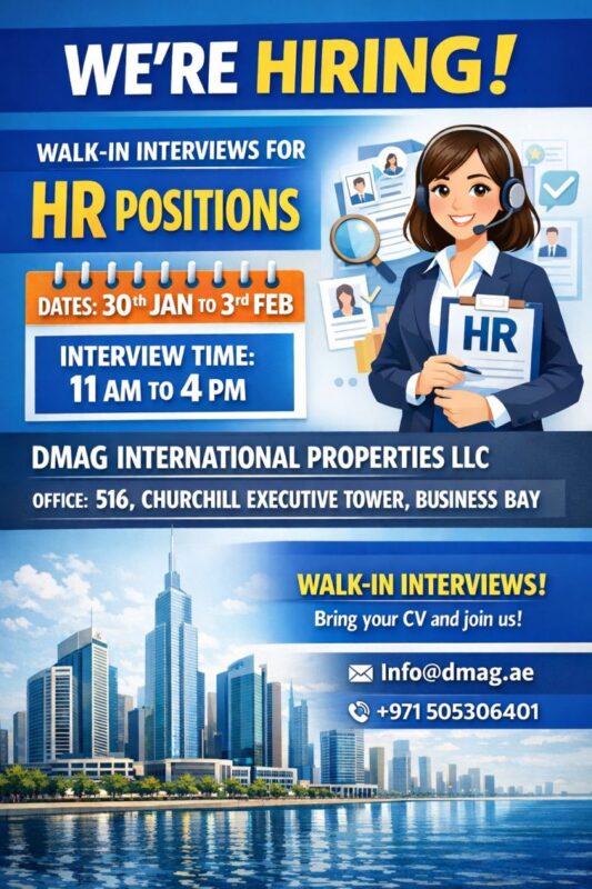 DMAG International Properties Walk in Interview in Dubai 533x800 1
