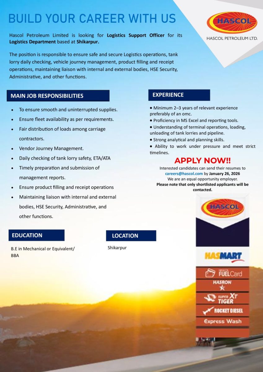 Hascol Petroleum Limited Jobs 21 January 2026 849x1200 1