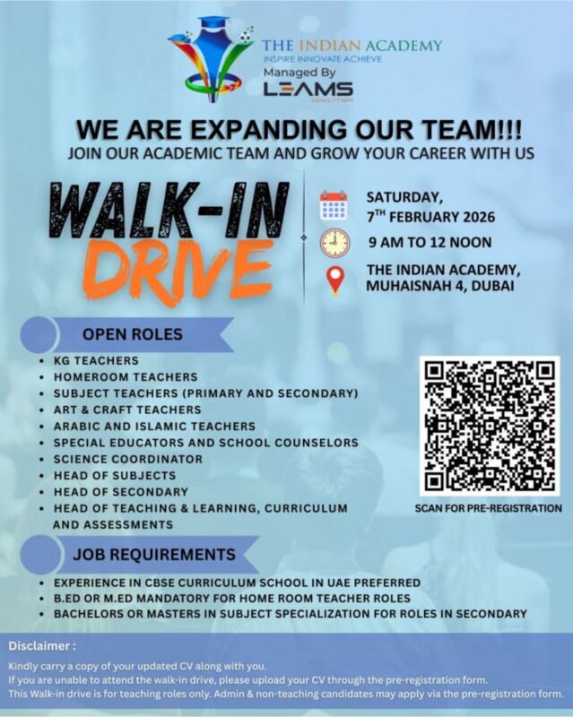 Indian Academy Walk in Interview in Dubai 639x800 1