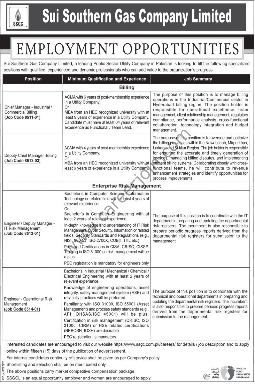 Sui Sothern Gas Co Ltd SSGC Jobs 28 December 2025 Express Tribune 1018x1536 1