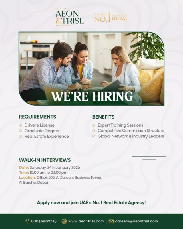 Aeon Trisl Walk in Interview in Dubai 640x800 1