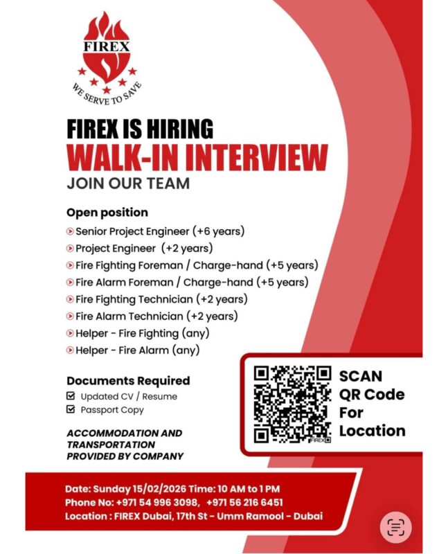 FIREX Walk in Interview in Dubai 1 647x800 1