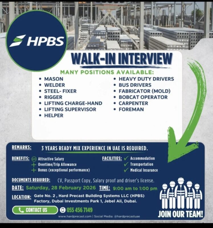 HPBS Walk in Interview in Dubai 3 HPBS Walk in Interview in Dubai 748x800 1