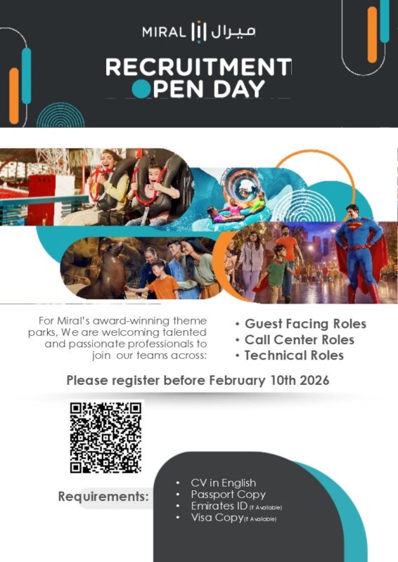 Miral Experiences Open Day Recruitment in Dubai 566x800 1
