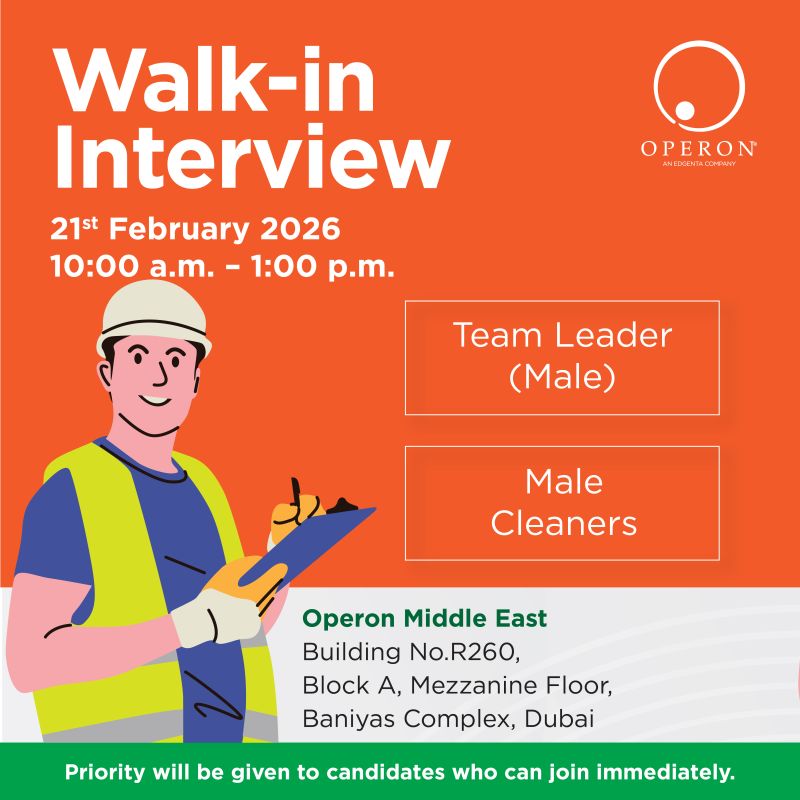 Operon Middle East Walk in Interviews in Dubai