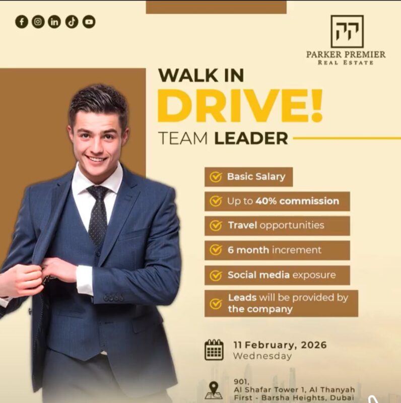 Parker Premier Walk in Interview in Dubai 796x800 1