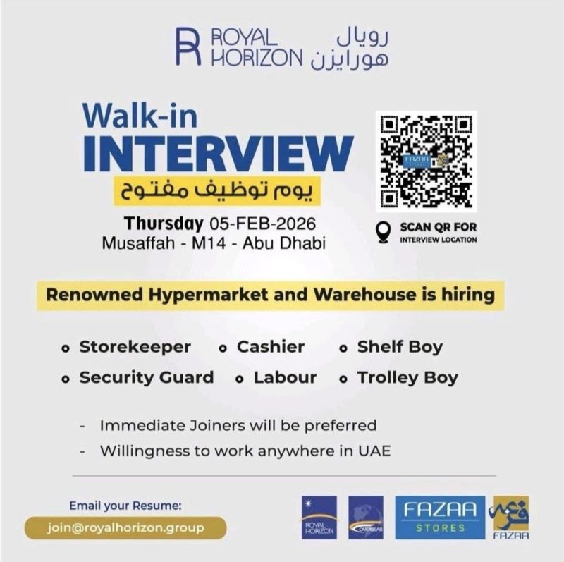 Royal Horizon Walk in Interview in Abu Dhabi 1