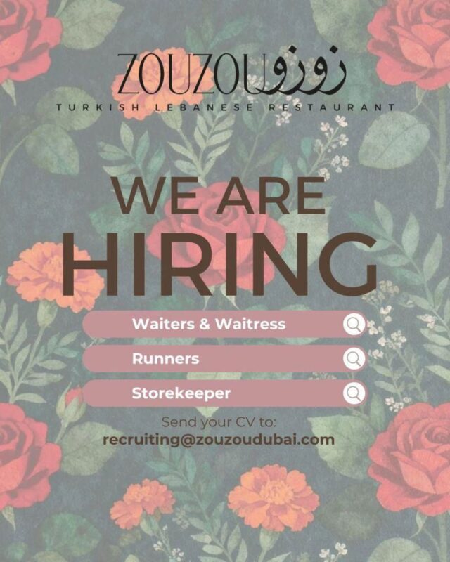 ZouZou Restaurant Recruitment in Dubai 640x800 1