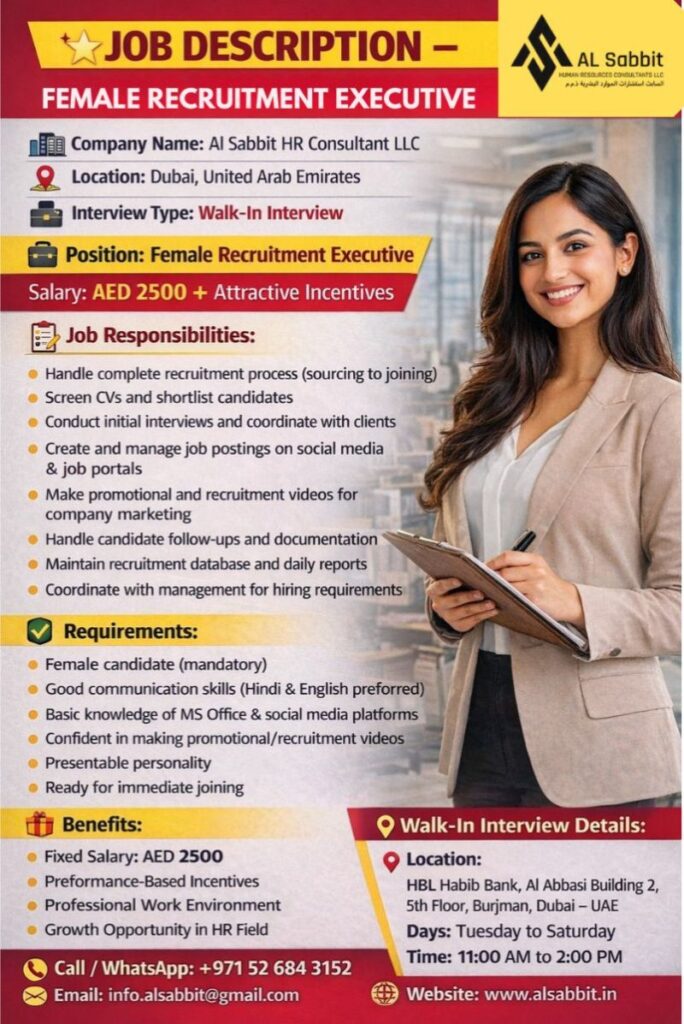 Al Sabbit Walk in Interview in Dubai