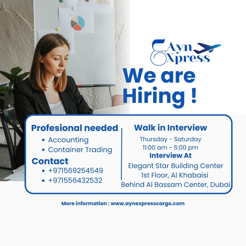 Ayn Express Cargo Walk in Interviews in Dubai