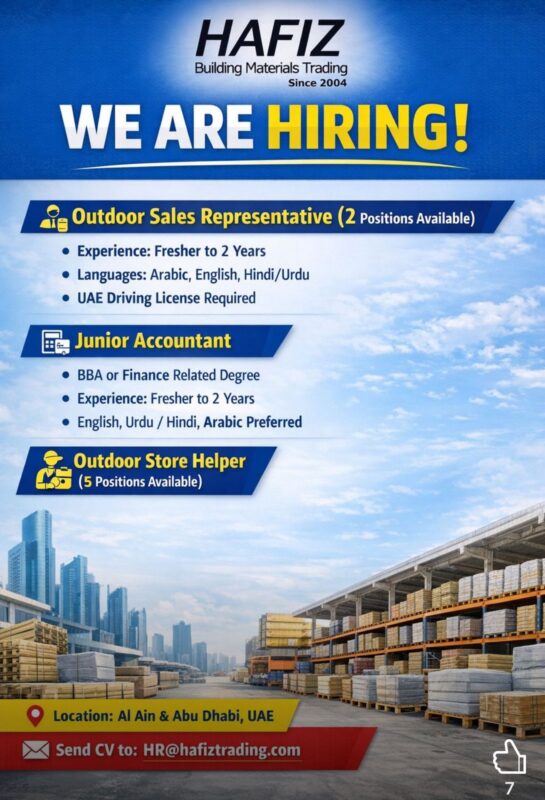Hafiz Building Materials Trading Recruitment in the UAE 545x800 1