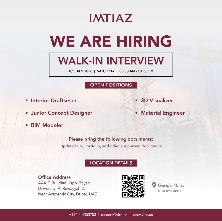 Imtiaz Developments Walk in Interview in Dubai