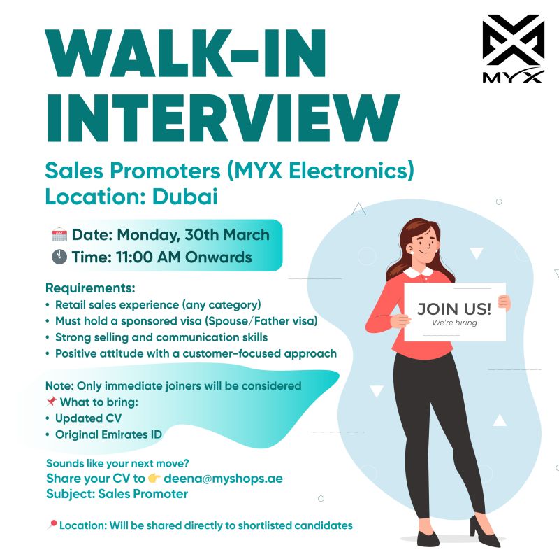 MYX Global Walk in Interview in Dubai 3 MYX Global Walk in Interview Dubai