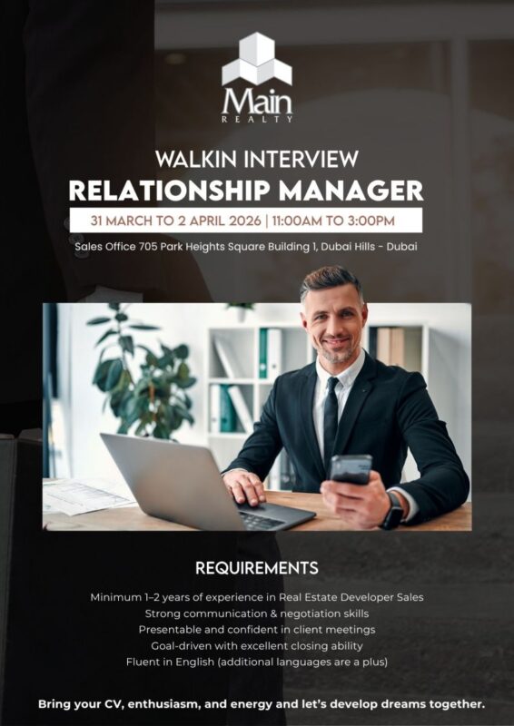 Main Realty Walk in Interview in Dubai 1 566x800 1