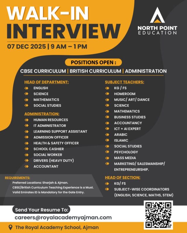 North Point Education Walk in Interview in Ajman 640x800 1