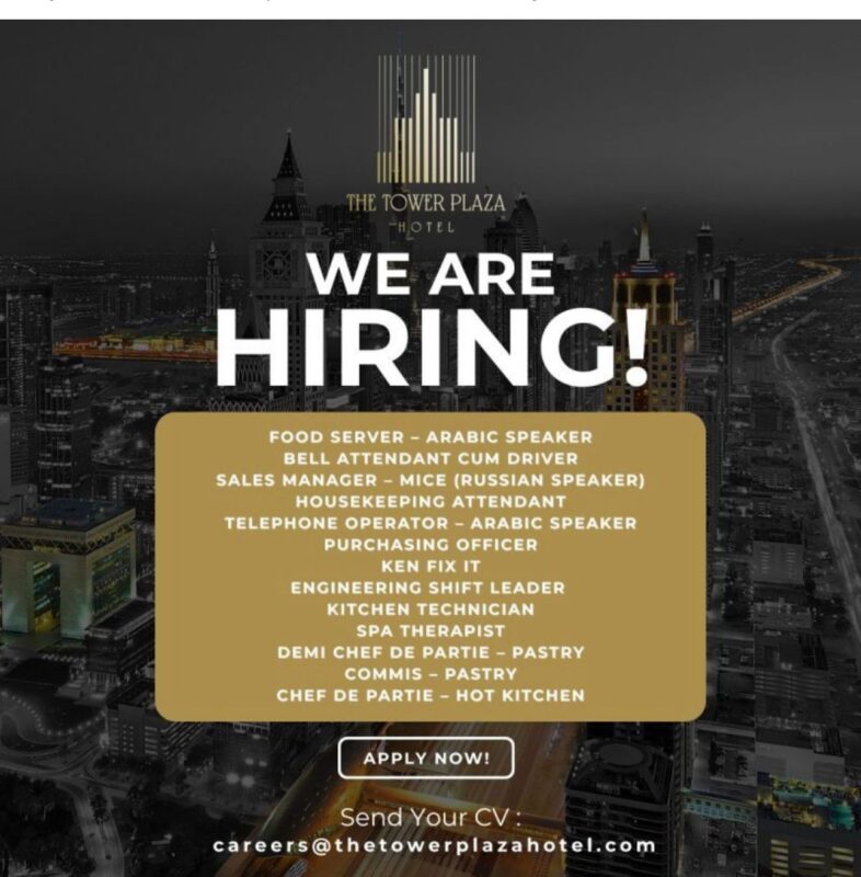 Tower Plaza Hotel Recruitments in Dubai 786x800 1