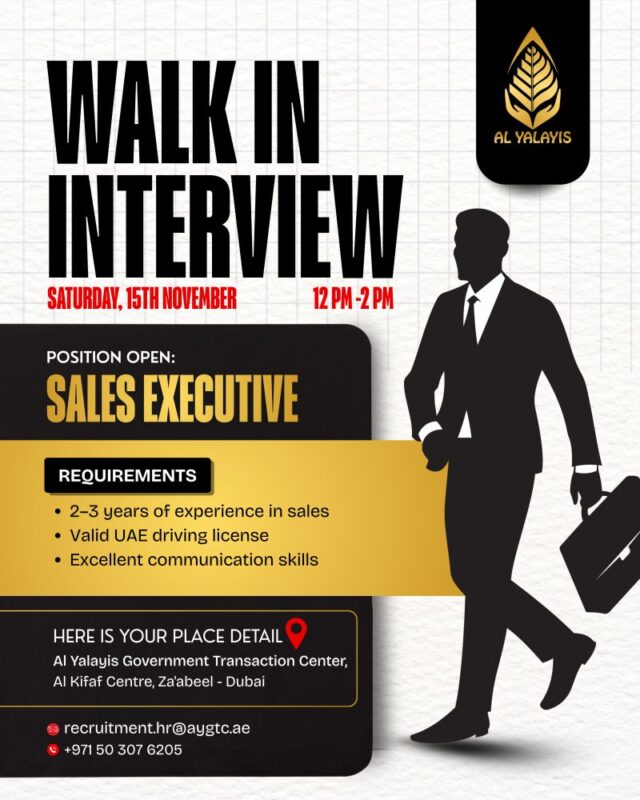Al Yalayis Walk in Interview in Dubai 640x800 1