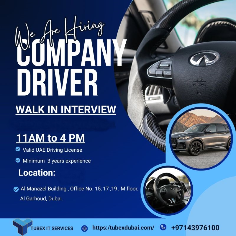 Tubex IT Services Walk in Interview in Dubai