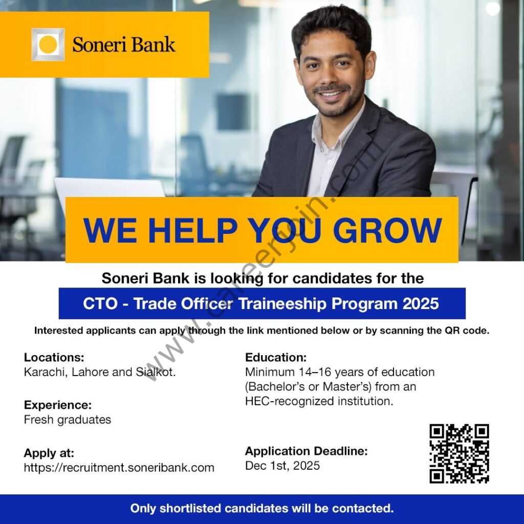 Soneri Bank Limited Jobs 28 November 2025