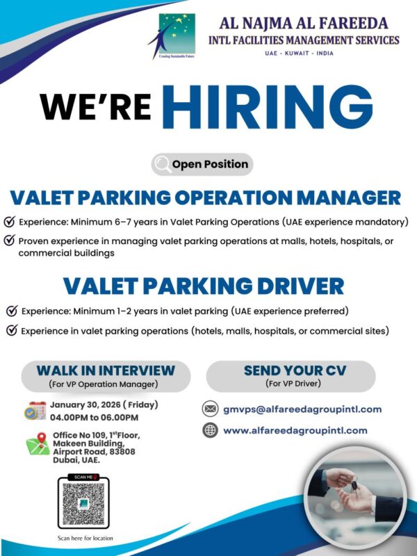 Al Najma Al Fareeda Walk in Interview in Dubai 600x800 1