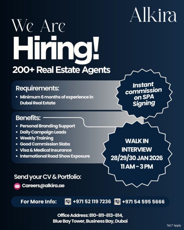 Alkira Real Estate Walk in Interview in Dubai 640x800 1