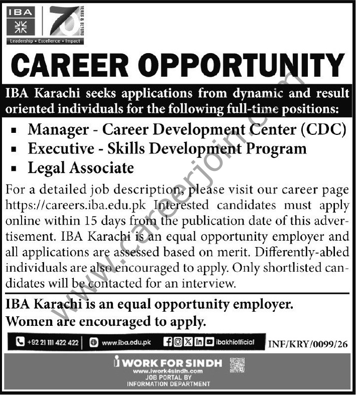IBA Karachi Jobs January 2026 4 IBA Karachi Jobs 14 January 2026 Express Tribune