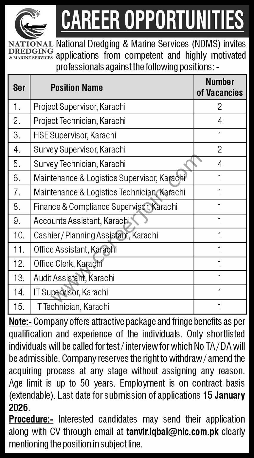 National Dredging Marine Services Jobs 31 December 2025