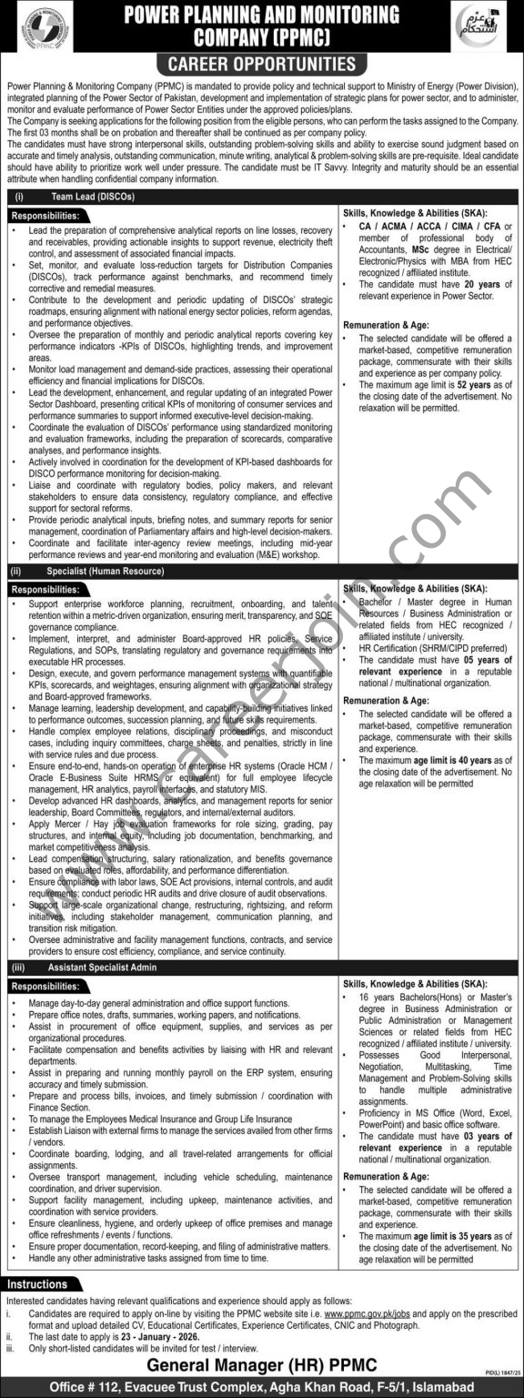 Power Planning Monitoring Co PPMC Jobs 08 January 2026 Express 576x1536 1