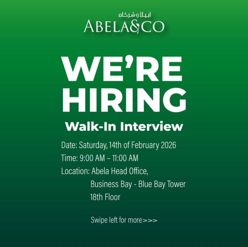 Abela & Co Walk in Interview in Dubai 3 Abela Co Walk in Interview in Dubai 803x800 1