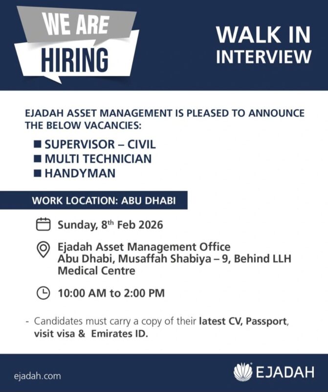Ejadah Walk in Interview in Abu Dhabi 671x800 1