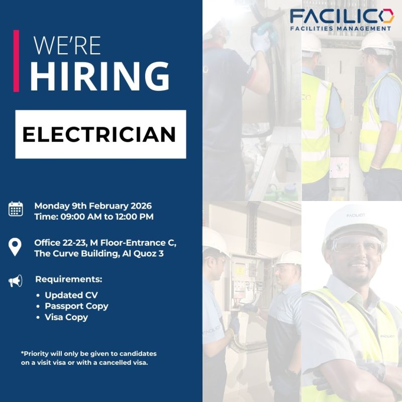 Facilico Walk in Interview in Dubai 3 Facilico Walk in Interview in Dubai 1