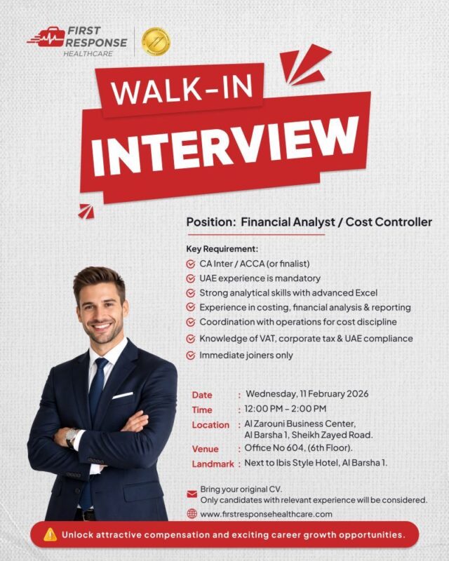 First Response Healthcare Walk in Interview in Dubai 640x800 1