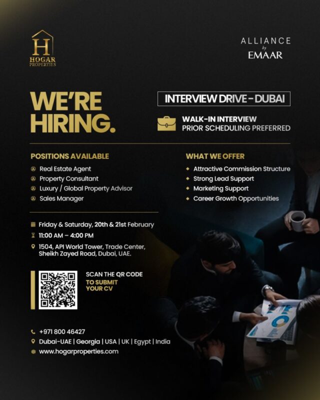 Hogar Properties Walk in Interview in Dubai 3 Hogar Properties Walk in Interview in Dubai 640x800 1