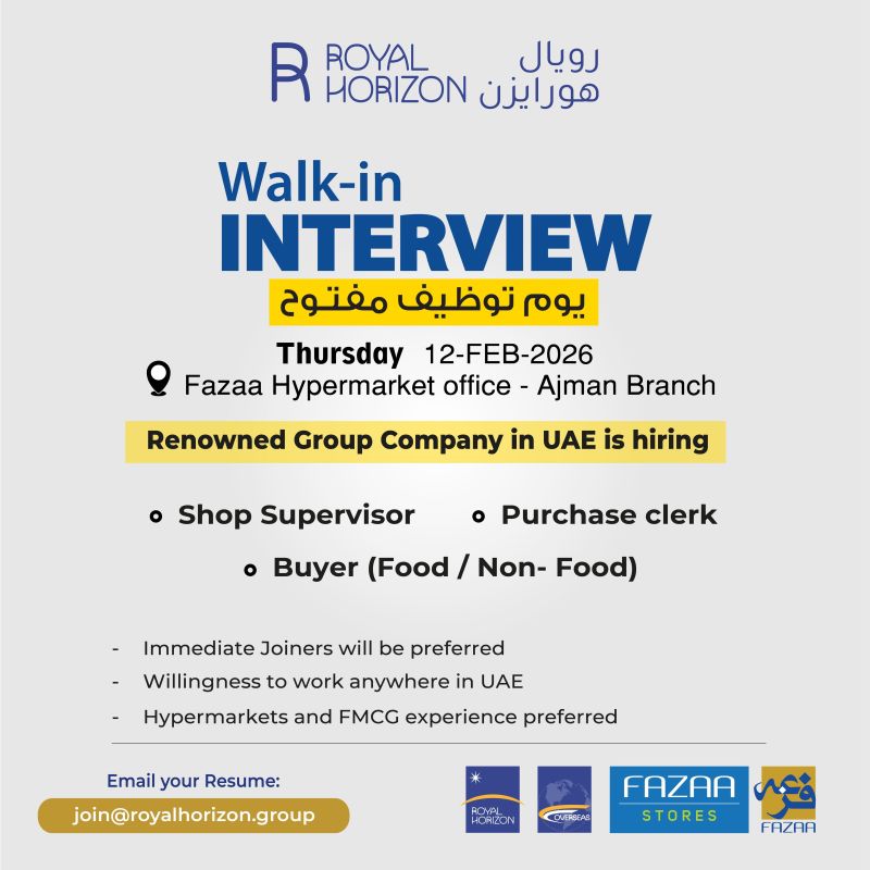 Royal Horizon Walk in Interview in Ajman 1