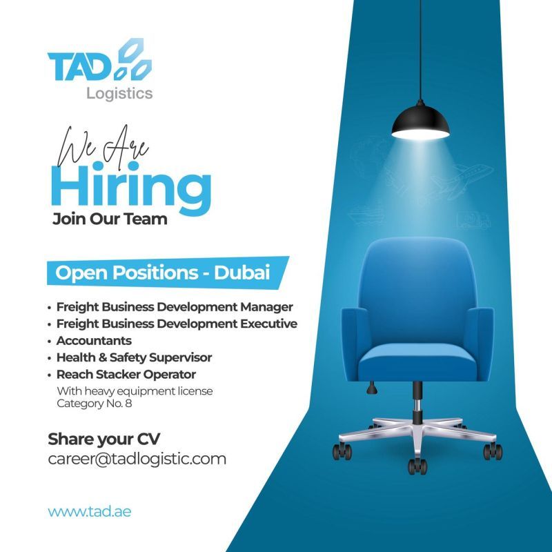 TAD Logistics Recruitments in Dubai 3 TAD Logistics Recruitments in Dubai