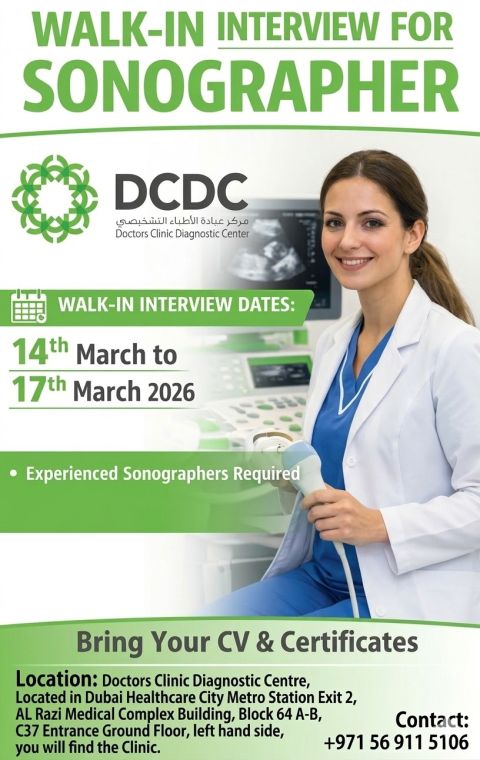 Doctors Clinic Walk in Interview in Dubai