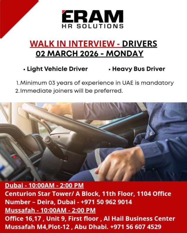 Eram HR Solutions Walk in Interview in UAE 640x800 1