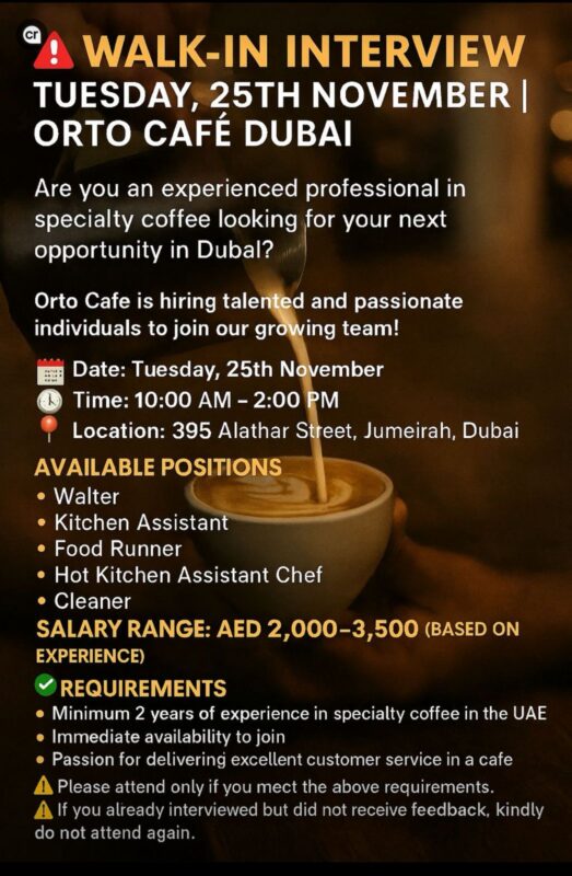 Orto Cafe Walk in Interview in Dubai 523x800 1