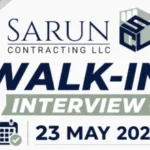 Sarun Contracting Walk in Interview in Dubai 1 Sarun Contracting